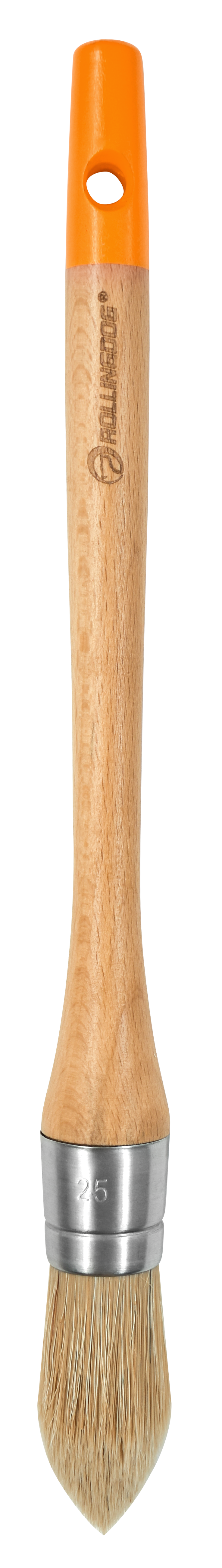 25mm Round Detail Brush | Hog Bristle & SRT Blend with Beech Wood Handle