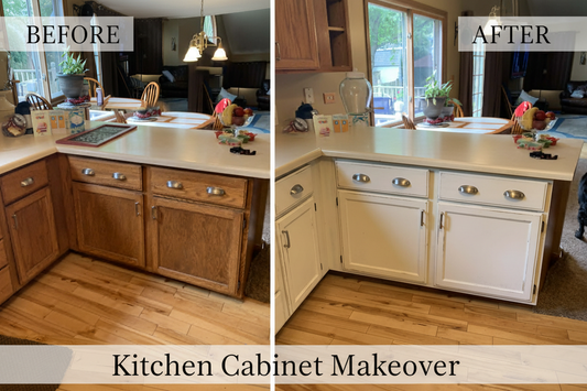 Chalk Paint Kitchen Cabinet Makeover DIY