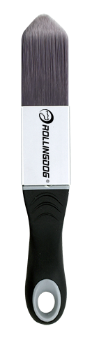 10591-10591-DETAIL PRO™ triangular detail brush with 24mm head, aluminum ferrule, and ergonomic rubber handle