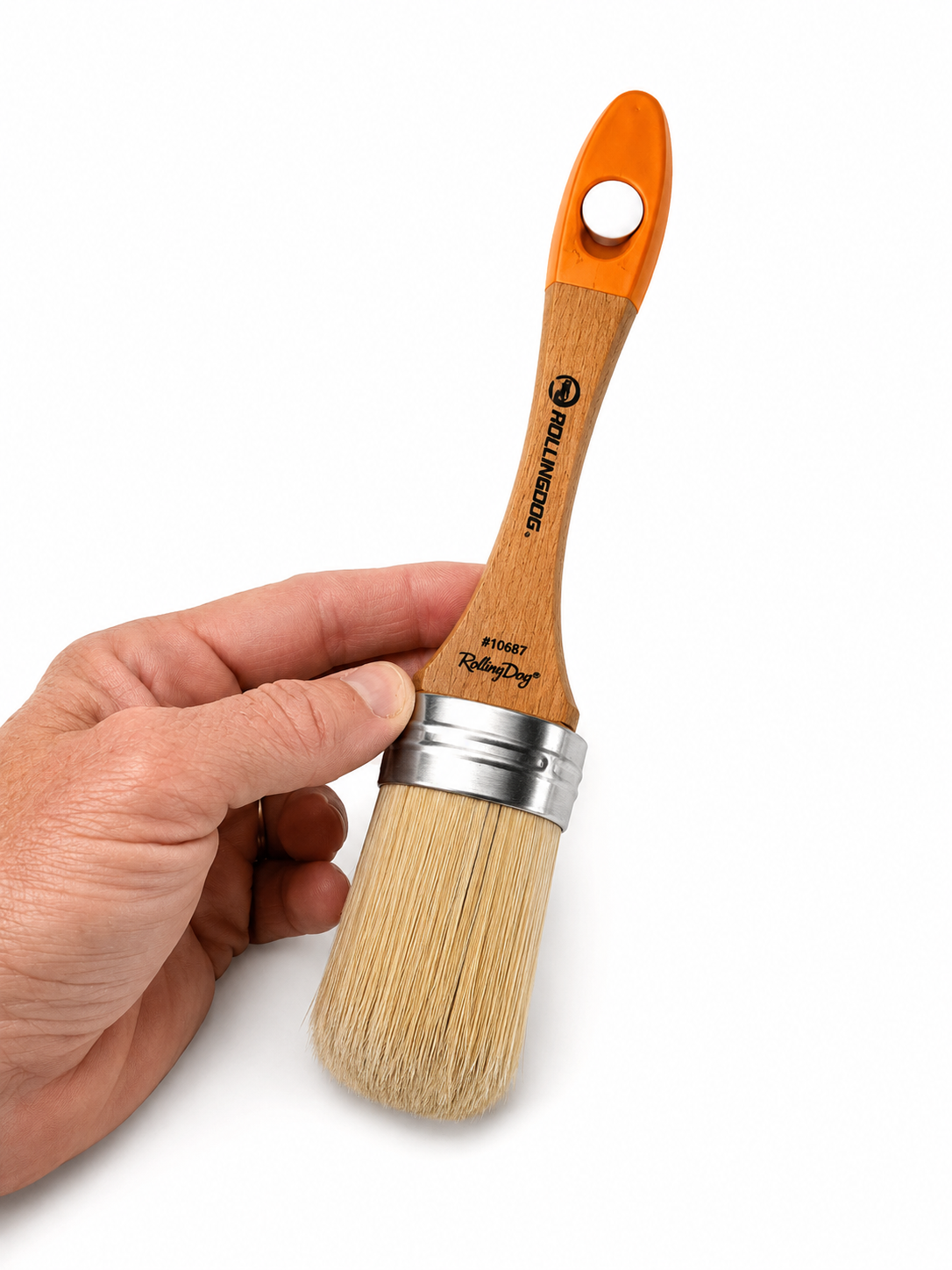 Oval Chalk Paint Brush | 1.3", 1.5" & 1.7" for Furniture & Chalk Paint