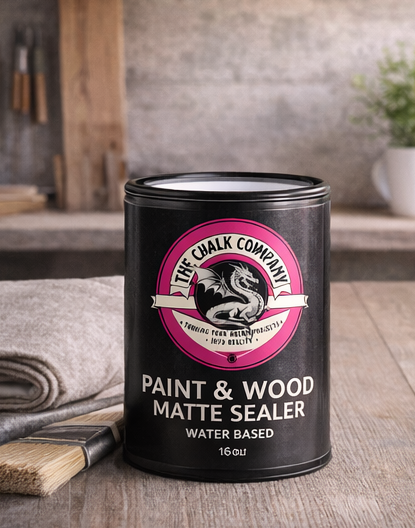 The Chalk Company Paint & Wood Matte Sealer | Water-Based Clear Protective Topcoat for Chalk Paint & Wood (1 Quart)