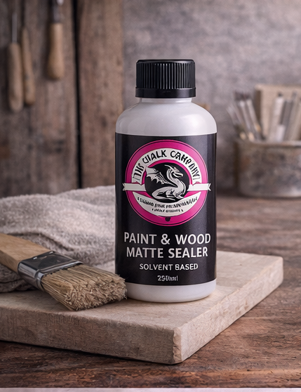 The Chalk Company Paint & Wood Matte Sealer | Solvent-Based Clear Protective Topcoat for Chalk Paint & Wood (250ml)