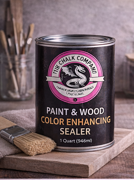 The Chalk Company Paint & Wood Color Enhancing Sealer | Deepens Color & Protects Chalk Paint, Stain & Wood (1 Quart)