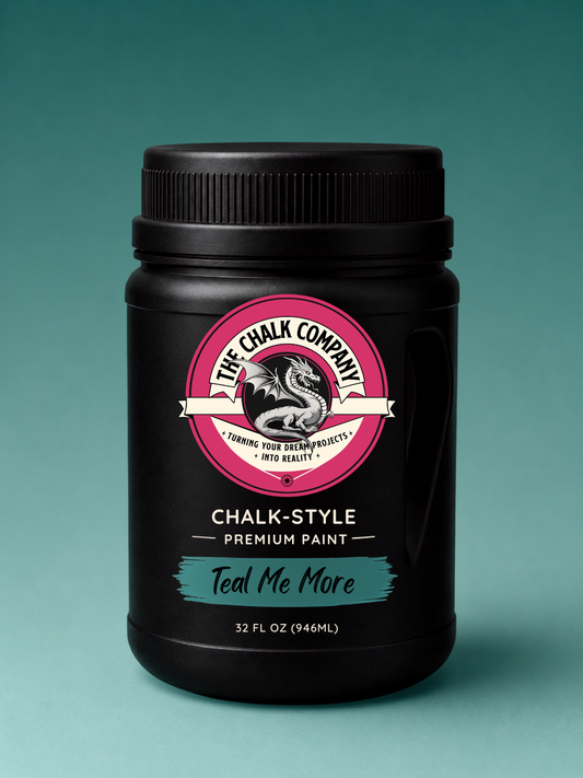 Teal color chalk paint