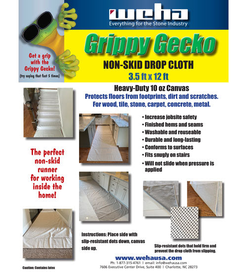 Grippy Gecko Non-Skid Drop Cloth